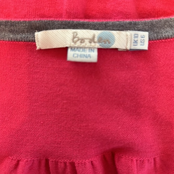 Boden Eldon berry sorbet cotton blend 6 cropped 3/4 sleeve button up cardigan - Picture 12 of 15